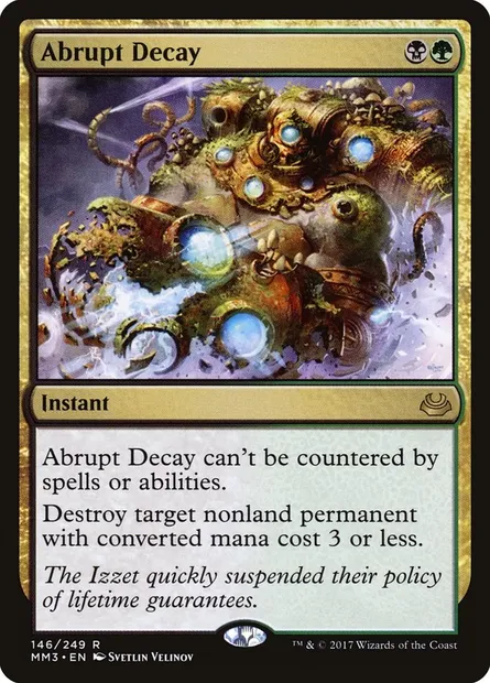 Abrupt Decay, Magic card MM3 146 — Modern Masters 2017 set