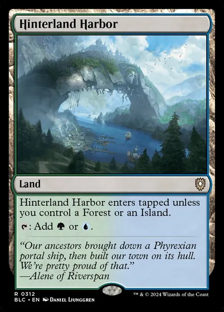 Hinterland Harbor, Magic card BLC 312 — Bloomburrow Commander set