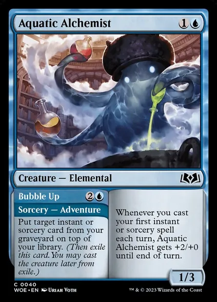 Aquatic Alchemist // Bubble Up, Magic card WOE 40 — Wilds of Eldraine set