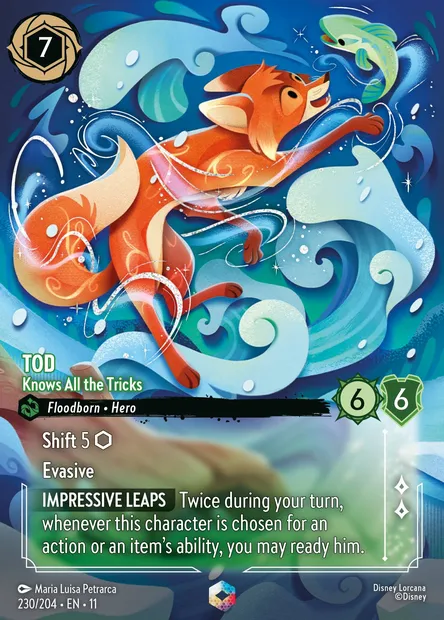 Tod - Knows All the Tricks, Disney Lorcana card CH11-230 — Winterspell set