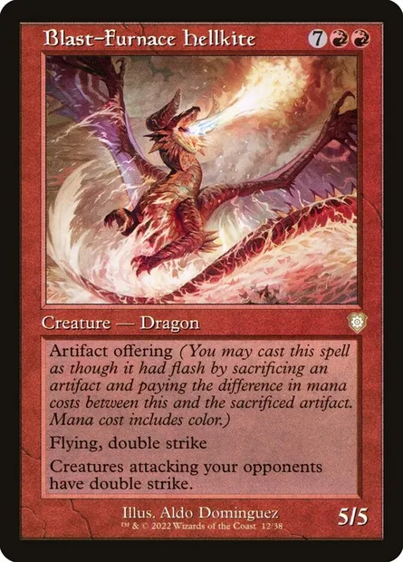 Blast-Furnace Hellkite, Magic card BRC 12 — The Brothers' War Commander set