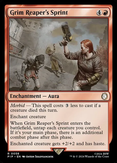 Grim Reaper's Sprint, Magic card PIP 58 — Fallout set