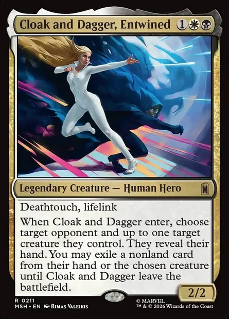 Cloak and Dagger, Entwined, Magic card MSH 211 — Marvel Super Heroes set