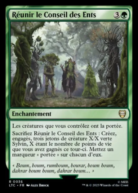 Réunir le Conseil des Ents, carte Magic LTC 36 — extension Tales of Middle-earth Commander