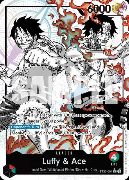 Luffy & Ace, One Piece card ST30-001 — Luffy & Ace set