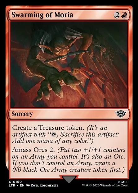 Swarming of Moria, Magic card LTR 150 — The Lord of the Rings: Tales of Middle-earth set