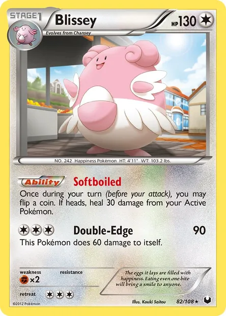 Blissey, Pokémon card DEX 82 — Dark Explorers set