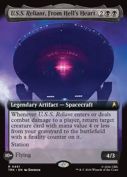 U.S.S. Reliant, From Hell's Heart, Magic card TRK 461 — Star Trek set