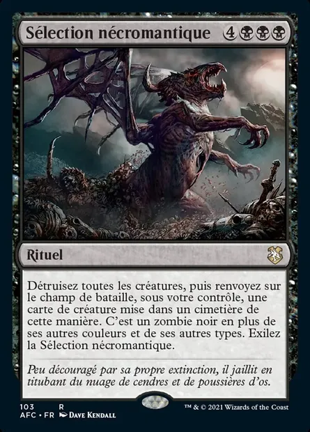 Sélection nécromantique, carte Magic AFC 103 — extension Forgotten Realms Commander