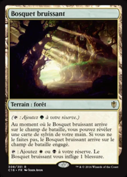 Bosquet bruissant, carte Magic C16 308 — extension Commander 2016