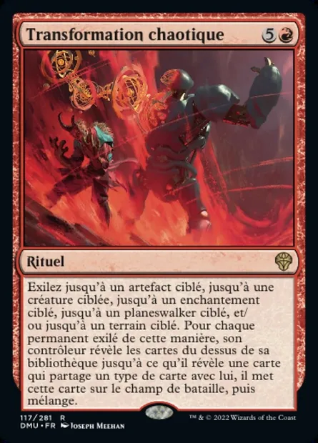 Transformation chaotique, carte Magic DMU 117 — extension Dominaria Uni