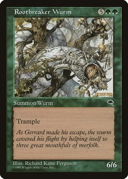 Rootbreaker Wurm, Magic card TMP 251 — Tempest set