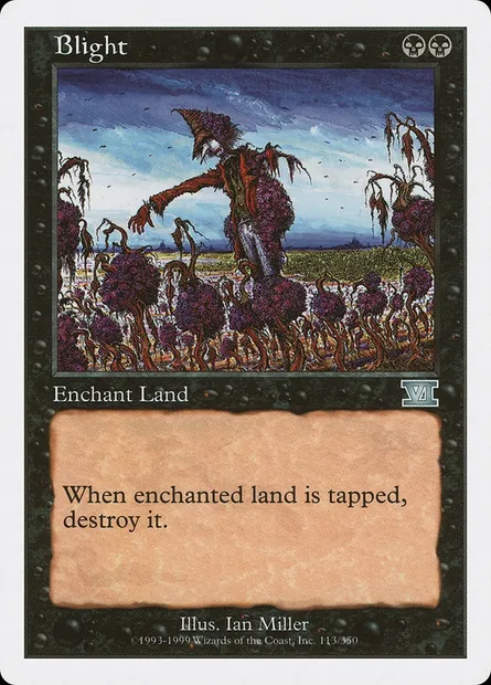 Blight, Magic card 6ED 113 — Classic Sixth Edition set