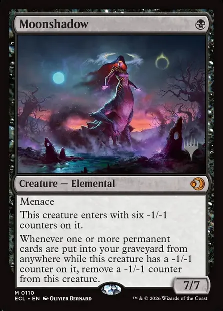 Moonshadow, Magic card PECL 110p — Lorwyn Eclipsed Promos set