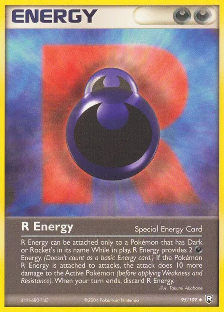 R Energy, carte Pokémon TRR 95 — extension Team Rocket Returns