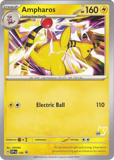 Ampharos, Pokémon card BA24 109 — Battle Academy 2024 set