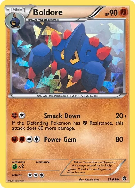 Boldore, Pokémon card TDX 051 — Theme Deck & Blisters Exclusives set