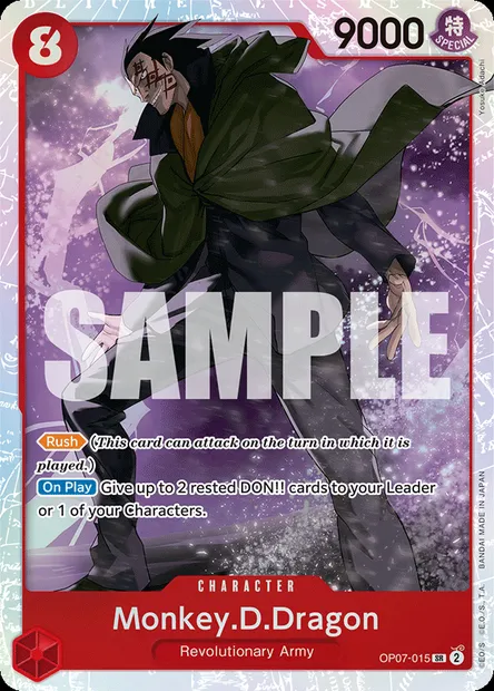 Monkey.D.Dragon, One Piece card OP07-015 — 500 YEARS IN THE FUTURE set