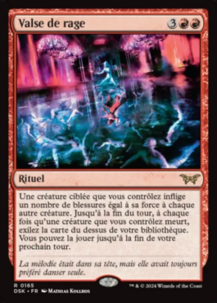 Valse de rage, carte Magic DSK 165 — extension Duskmourn: House of Horror
