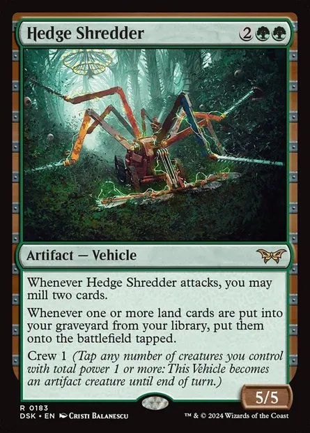 Hedge Shredder, Magic card DSK 183 — Duskmourn: House of Horror set
