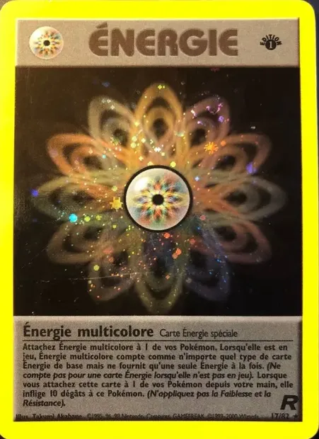 Énergie multicolore, carte Pokémon TR 17 — extension Team Rocket