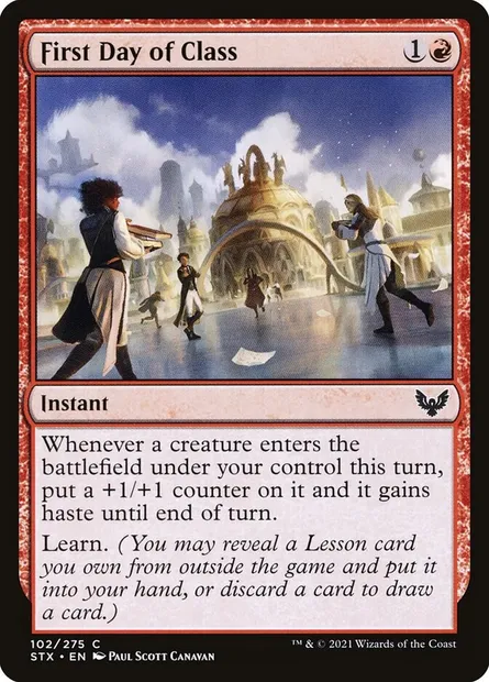 First Day of Class, Magic card STX 102 — Strixhaven: School of Mages set