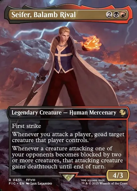 Seifer, Balamb Rival, Magic card FIC 451 — Final Fantasy Commander set