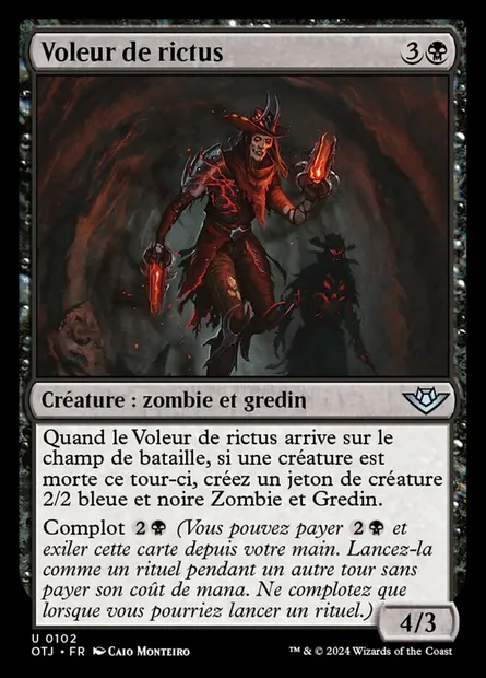 Voleur de rictus, carte Magic OTJ 102 — extension Outlaws of Thunder Junction