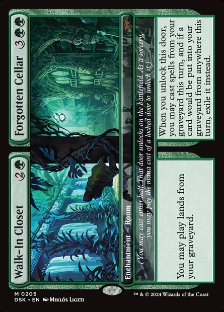 Walk-In Closet // Forgotten Cellar, Magic card DSK 205 — Duskmourn: House of Horror set