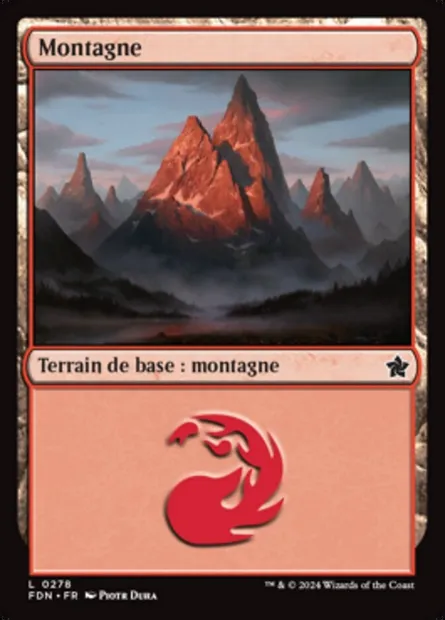 Montagne, carte Magic FDN 278 — extension Foundations