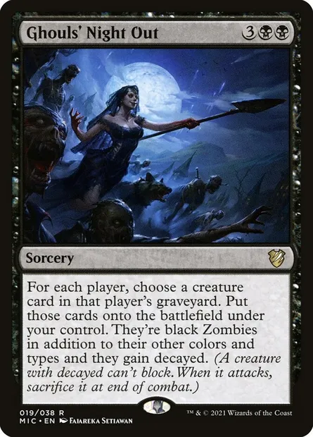 Ghouls' Night Out, Magic card MIC 19 — Midnight Hunt Commander set