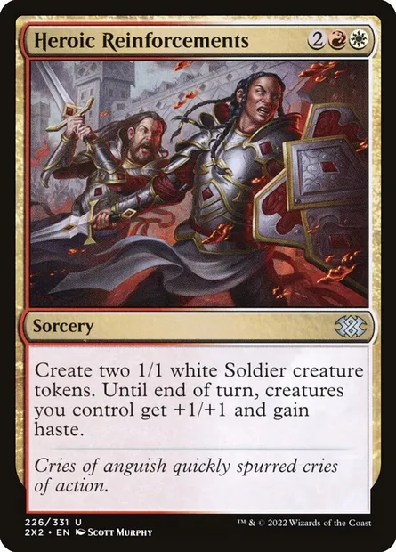 Heroic Reinforcements, Magic card 2X2 226 — Double Masters 2022 set