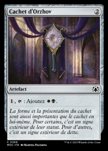 Cachet d'Orzhov, carte Magic MOC 369 — extension March of the Machine Commander