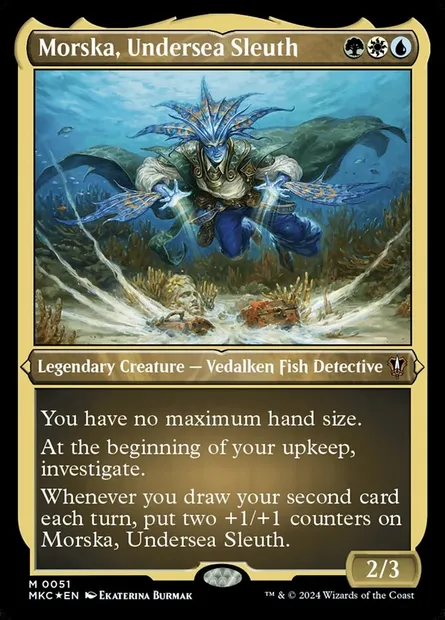 Morska, Undersea Sleuth, Magic card MKC 51 — Murders at Karlov Manor Commander set
