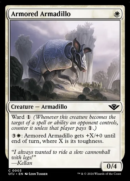 Armored Armadillo, Magic card OTJ 3 — Outlaws of Thunder Junction set