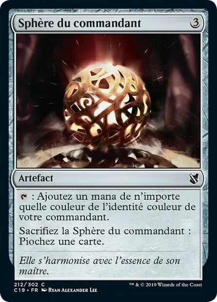Sphère du commandant, carte Magic C19 212 — extension Commander 2019