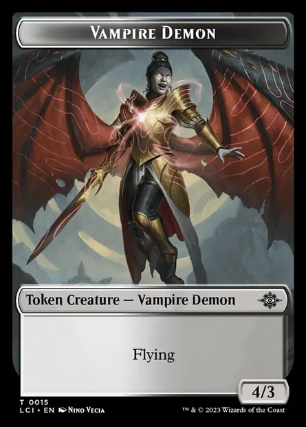 Vampire Demon, Magic card TLCI 15 — The Lost Caverns of Ixalan Tokens set