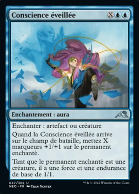 Conscience éveillée, carte Magic NEO 47 — extension Kamigawa: La Dynastie Néon