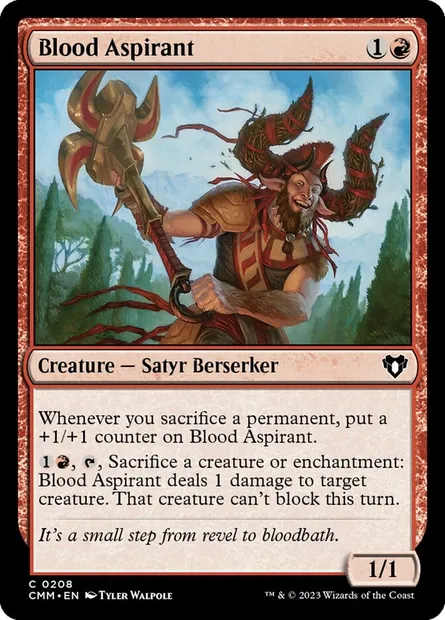 Blood Aspirant, Magic card CMM 208 — Commander Masters set