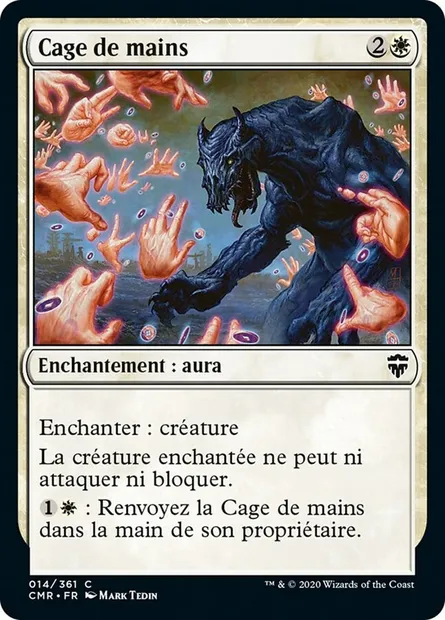 Cage de mains, carte Magic CMR 14 — extension Commander Legends