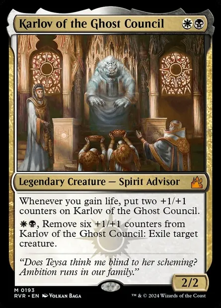 Karlov of the Ghost Council, Magic card RVR 193 — Ravnica Remastered set