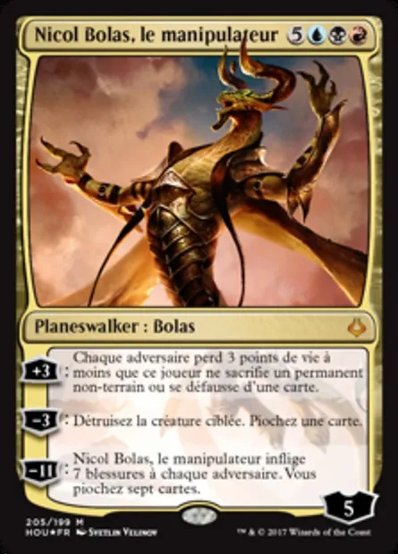 Nicol Bolas, le manipulateur, carte Magic HOU 205 — extension L’âge de la destruction