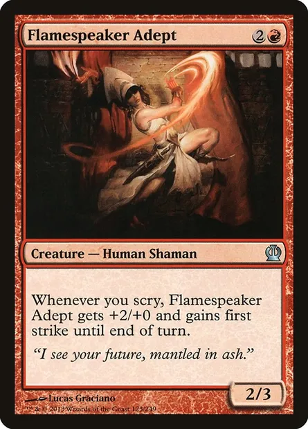 Flamespeaker Adept, Magic card THS 123 — Theros set