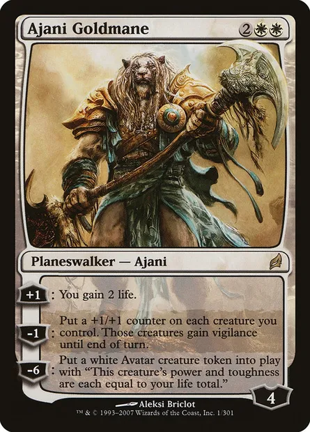 Ajani Goldmane, Magic card LRW 1 — Lorwyn set
