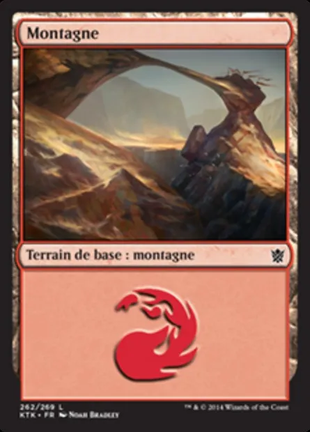 Montagne, carte Magic KTK 262 — extension Les Khans de Tarkir