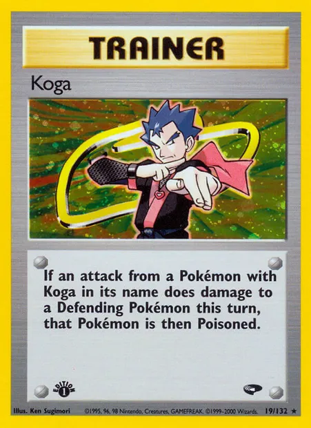 Koga, carte Pokémon GC 19 — extension Gym Challenge