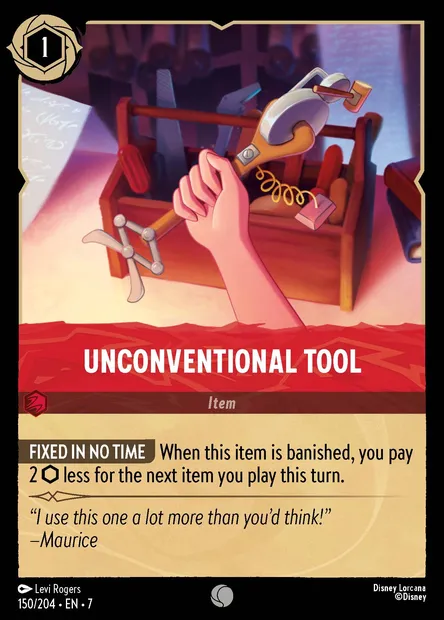Unconventional Tool, Disney Lorcana card CH7-150 — Archazia's Island set
