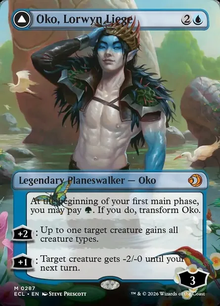 Oko, Lorwyn Liege // Oko, Shadowmoor Scion, Magic card ECL 287 — Lorwyn Eclipsed set