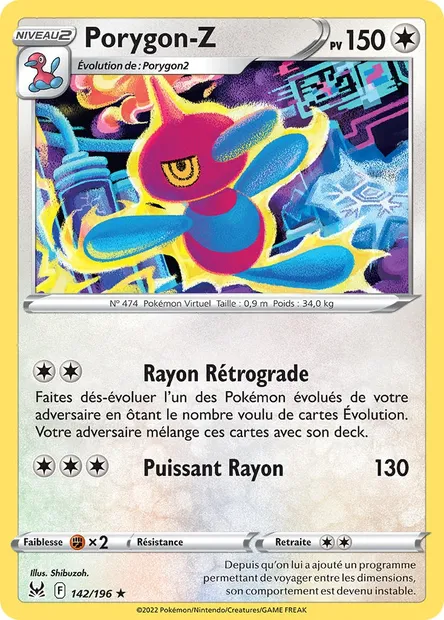 Porygon-Z, carte Pokémon LOR 142 — extension Origine Perdue