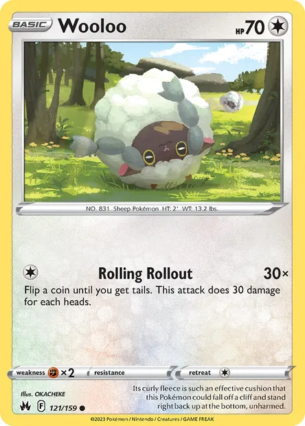 Wooloo, Pokémon card CRZ 121 — Crown Zenith set